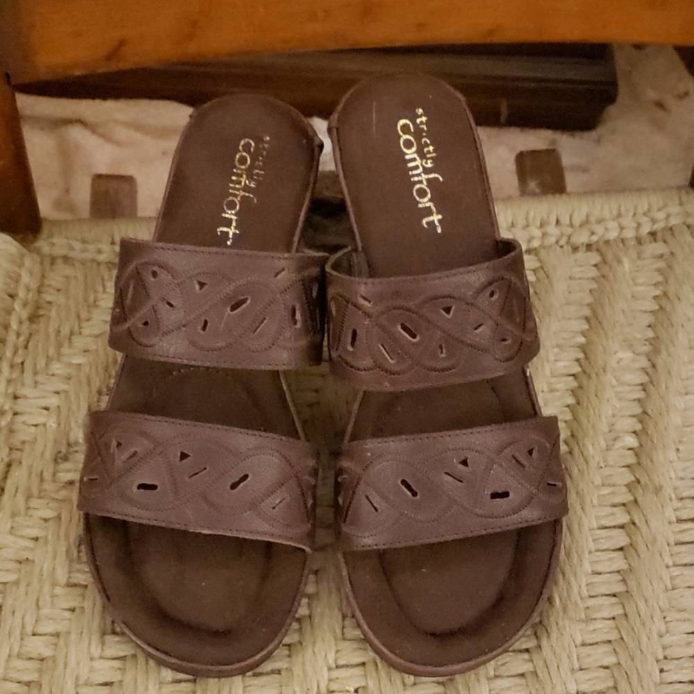 Strictly Comfort leather sandals